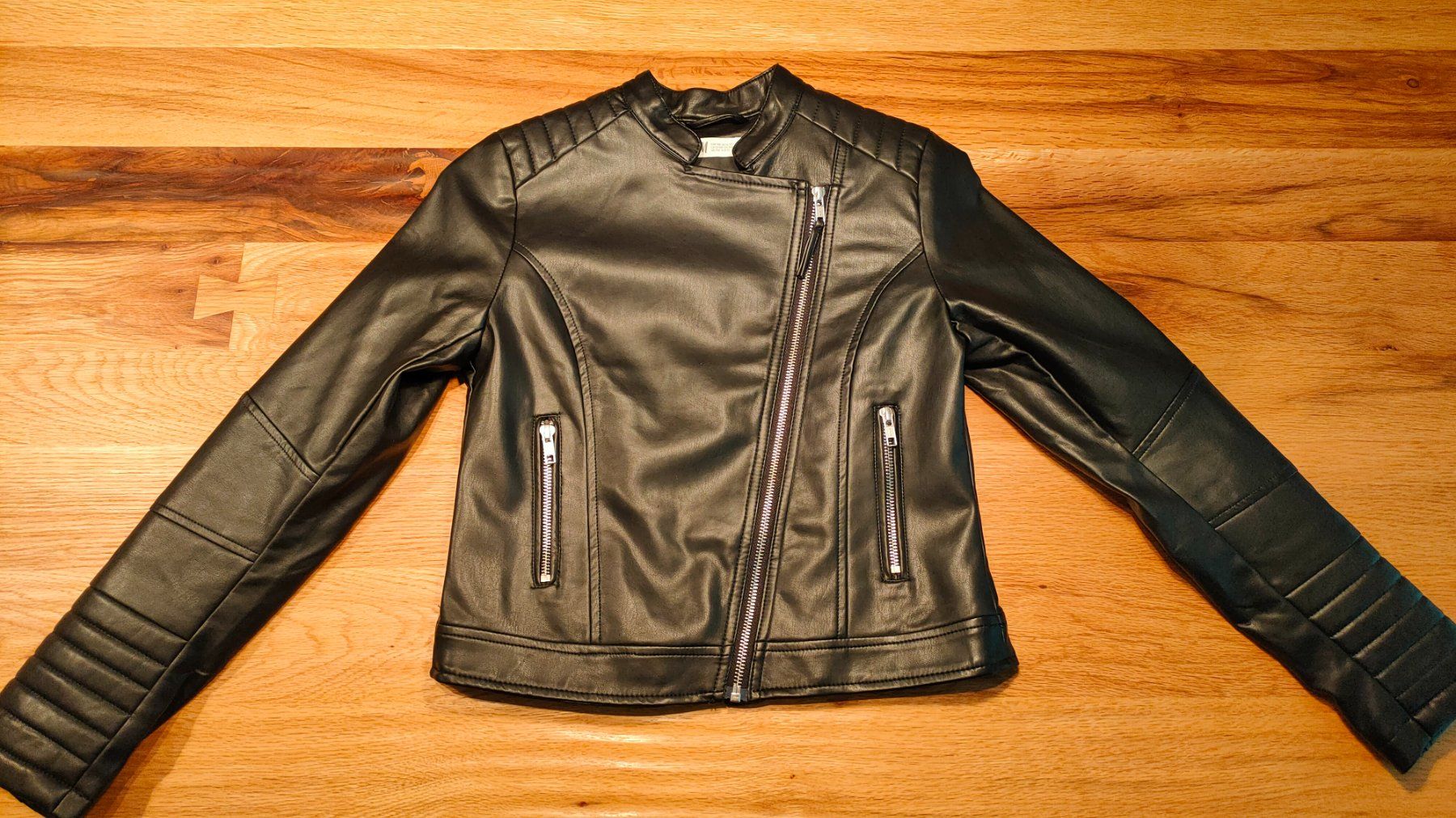 H&M Jacken & Mäntel: Jacke Kunstleder schwarz 158 – Gebraucht aus Villmergen von toptip1970