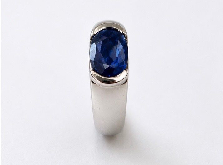 Anelli: Bague or blanc 18K saphir 1.81 carats – Nuovo (secondo la descrizione) da Sion venduto da A-L-HB