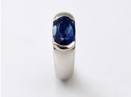 Bague or blanc 18K saphir 1.81 carats
