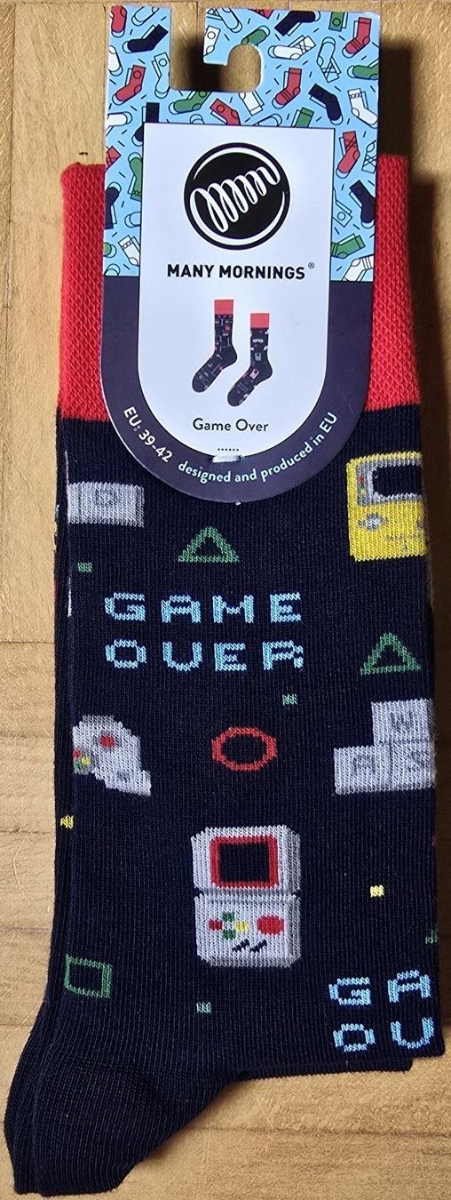 Calze: Many Mornings : "Game Over" Retro-Socken Gr. 39-42 – Nuovo e nell'imballaggio originale da Froideville venduto da xXSebastienXx