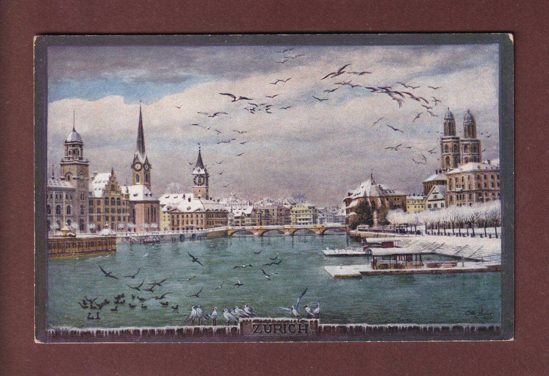 Cartoline postali: ZÜRICH unter Schnee – Usato da Pully venduto da nicecards-shop