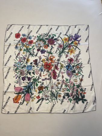 Schal BalenciagaxGucci Seide Blumenmuster