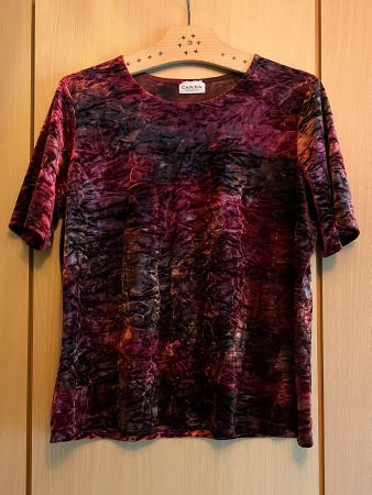 rot-braunes Samt Tshirt (oversized/plus size)