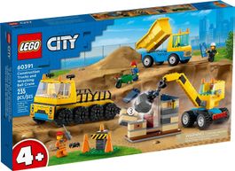 Lego City 60391 Construction Trucks Wrecking Ball Crane Neu
