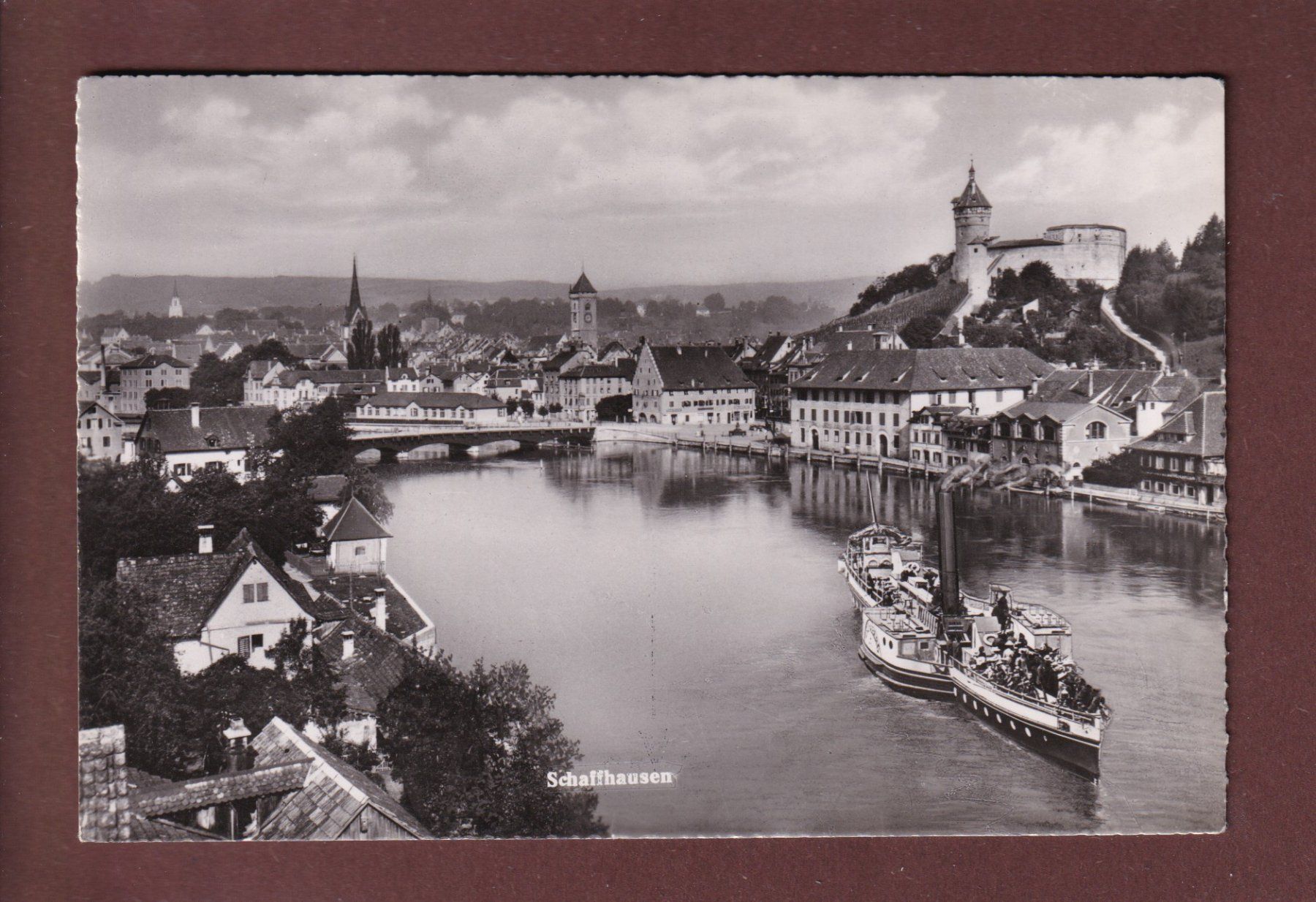 Cartoline postali: SCHAFFHAUSEN - Schiff - Munot – Usato da Pully venduto da nicecards