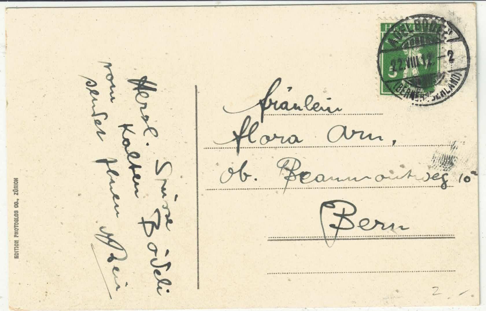 Cartoline postali: Adelboden - Kirche mit Wildstrubel - Litho – Usato da Ettingen venduto da Kartenplanet 1