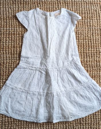 Sommerliches Weiss Stickerei Kleid Grösse 110
