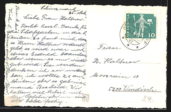 Cartoline postali: Schinznach-Dorf, Strassenpartie mit Gast – Usato da Berlin venduto da bartko-reher 1