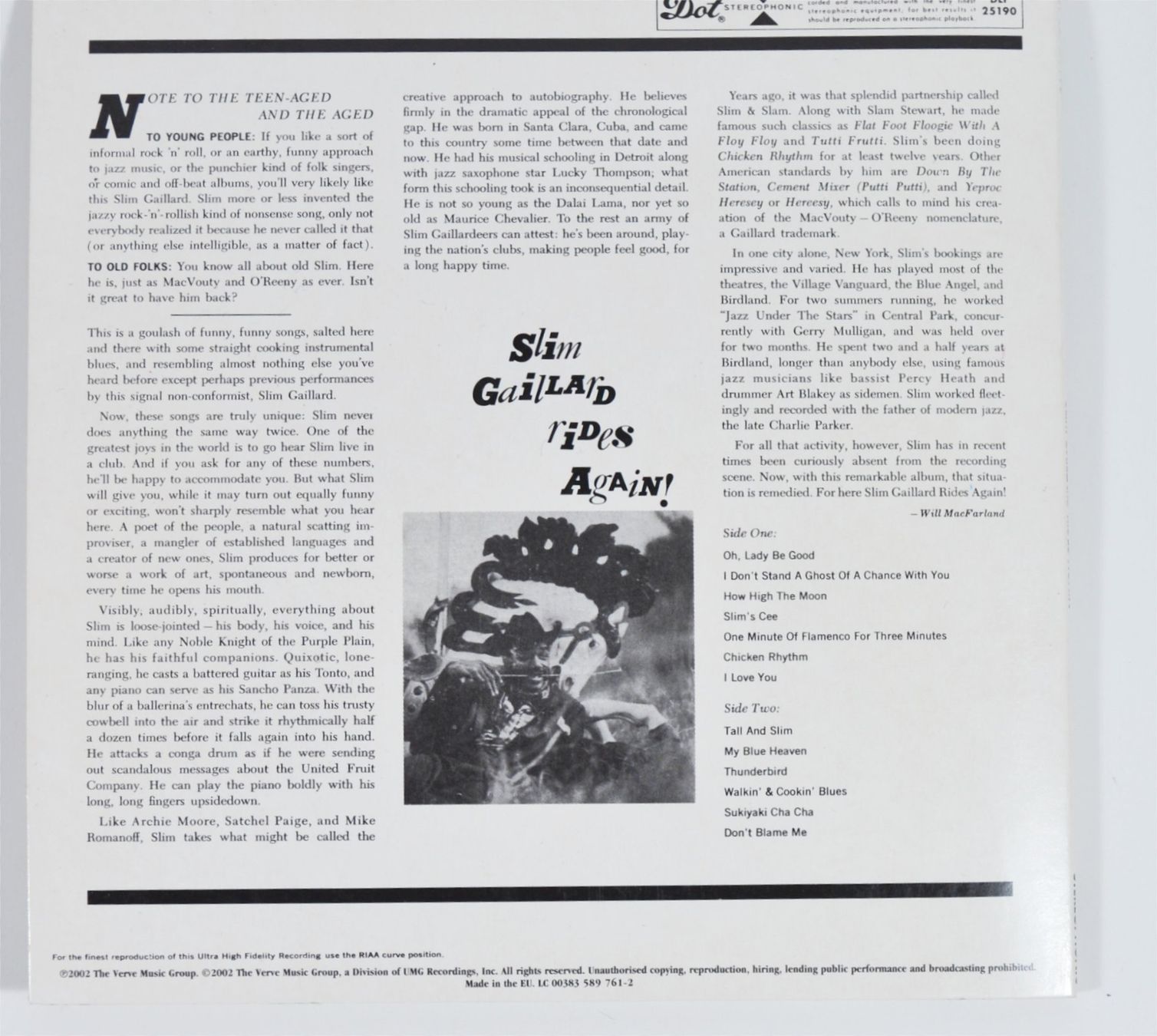 CDs: CD: SLIM  GAILLATD - Rides again – Neu (gemäss Beschreibung) aus Frenkendorf von Yard-Sale-2000 1