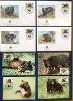 1989 Pakistán - Der Kragenbär FDC + Max.