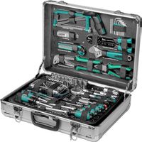 Mannesmann Werkzeugkoffer 124-teilig Aluminium Werkzeugsatz
