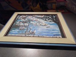 Bild Seeausschnitt E.J, 1971 mit Rahmen