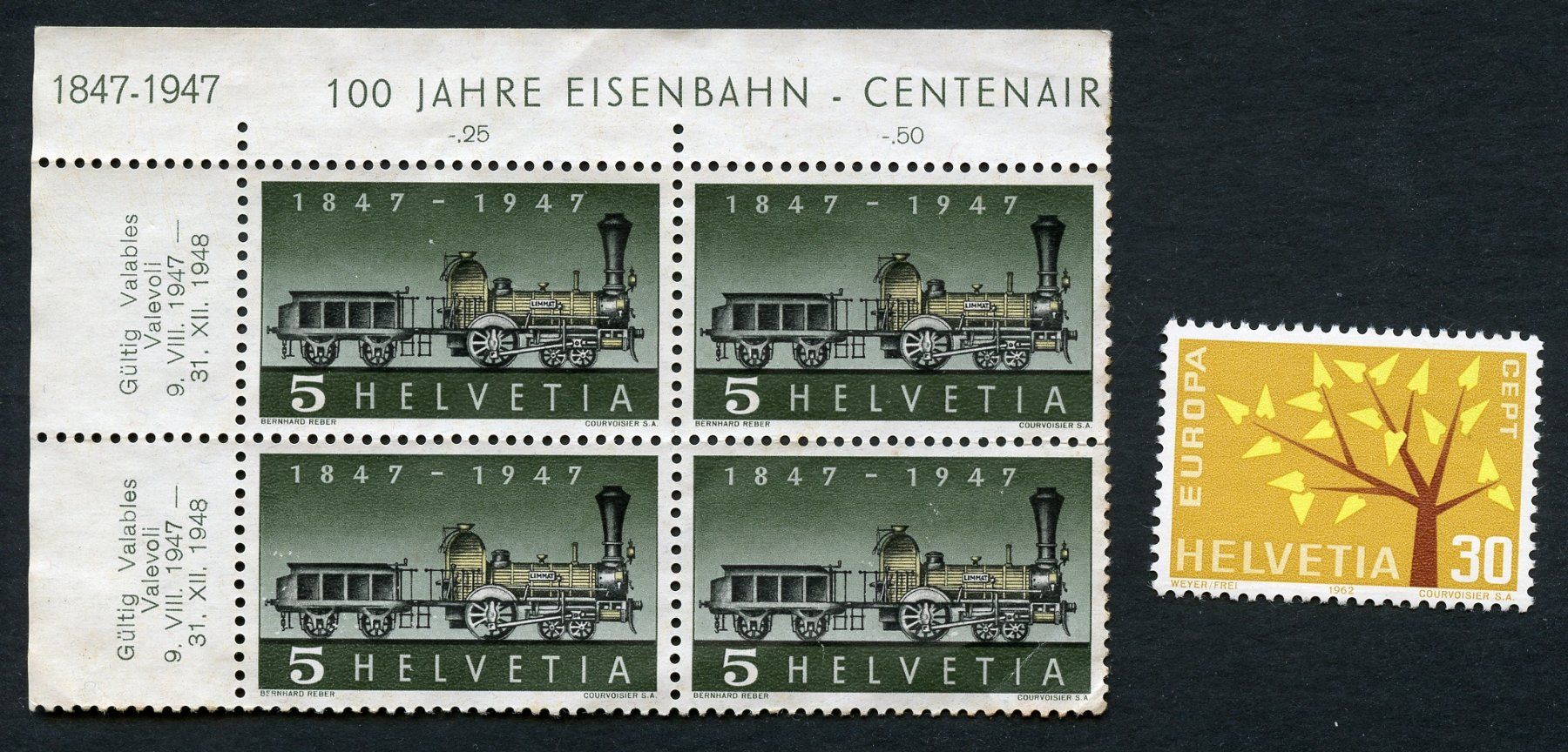 Alle Briefmarken: 1 Lot Abarten Schweiz – Gebraucht aus Steffisburg von Charlamov