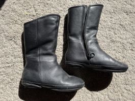 Camper schwarze Lederstiefel, Grösse 38