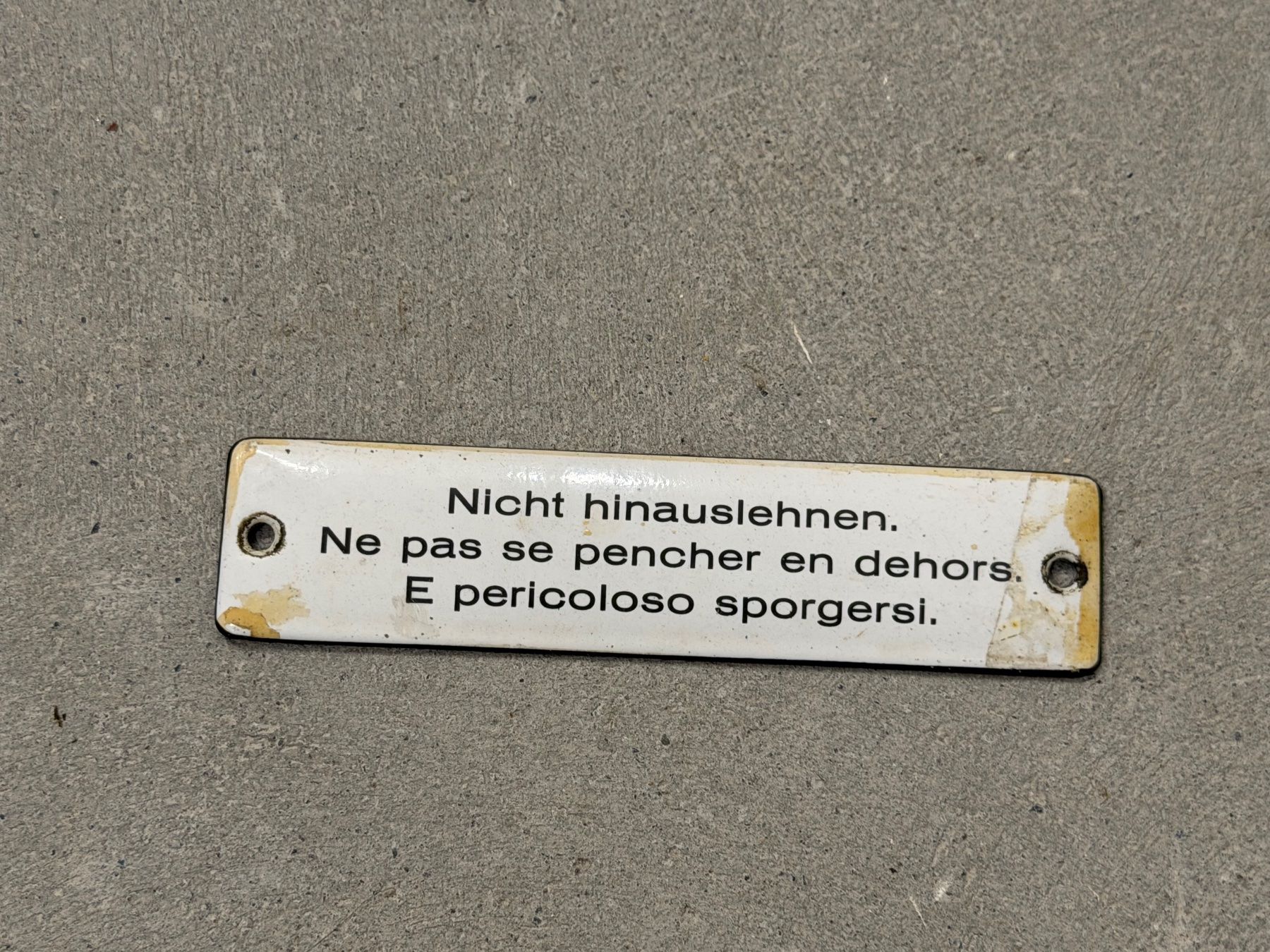 SBB/CFF/FFS Insegne: SBB Schild aus Emaille – Usato da Hünibach venduto da eisenbahnlatino007