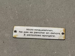 SBB Schild aus Emaille