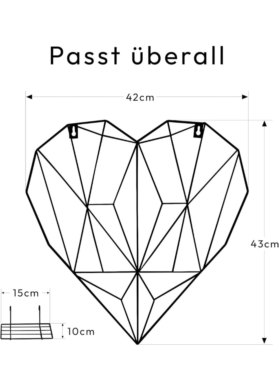 Tutte le decorazioni: Herzförmige Gitterrahmen Deko - Metall – Nuovo (secondo la descrizione) da Allschwil venduto da nicki1803 1