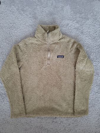 Pull polaire Patagonia beige, col zippé, taille S, 