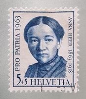 ANNA HEER 1863-1963 PRO PATRIA 1963 gest.