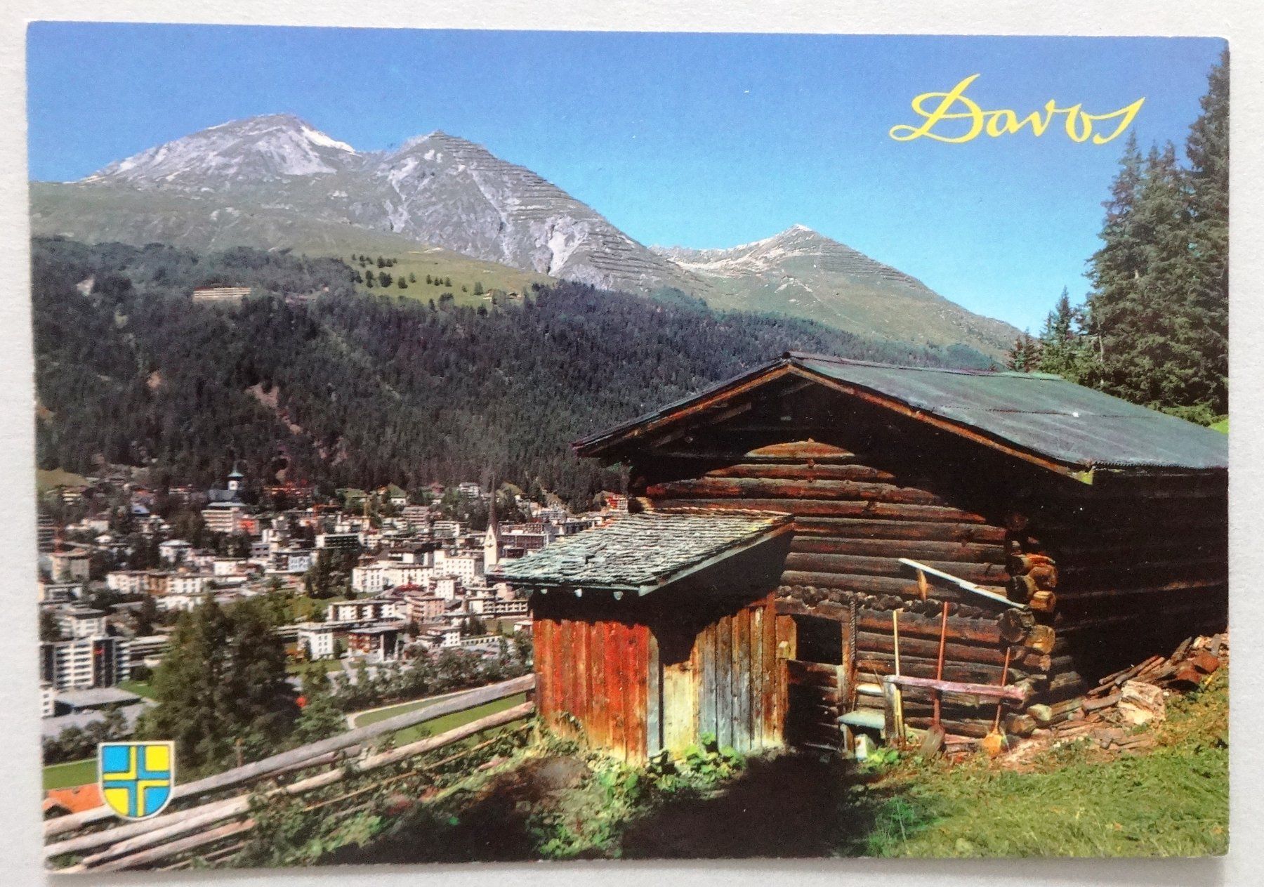 Cartoline postali: Davos 1560 m mit Schatzalp – Usato da Fétigny venduto da Billy2miny