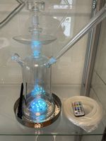 Shisha aus Glas mit LED und Fernbedienung, neu!