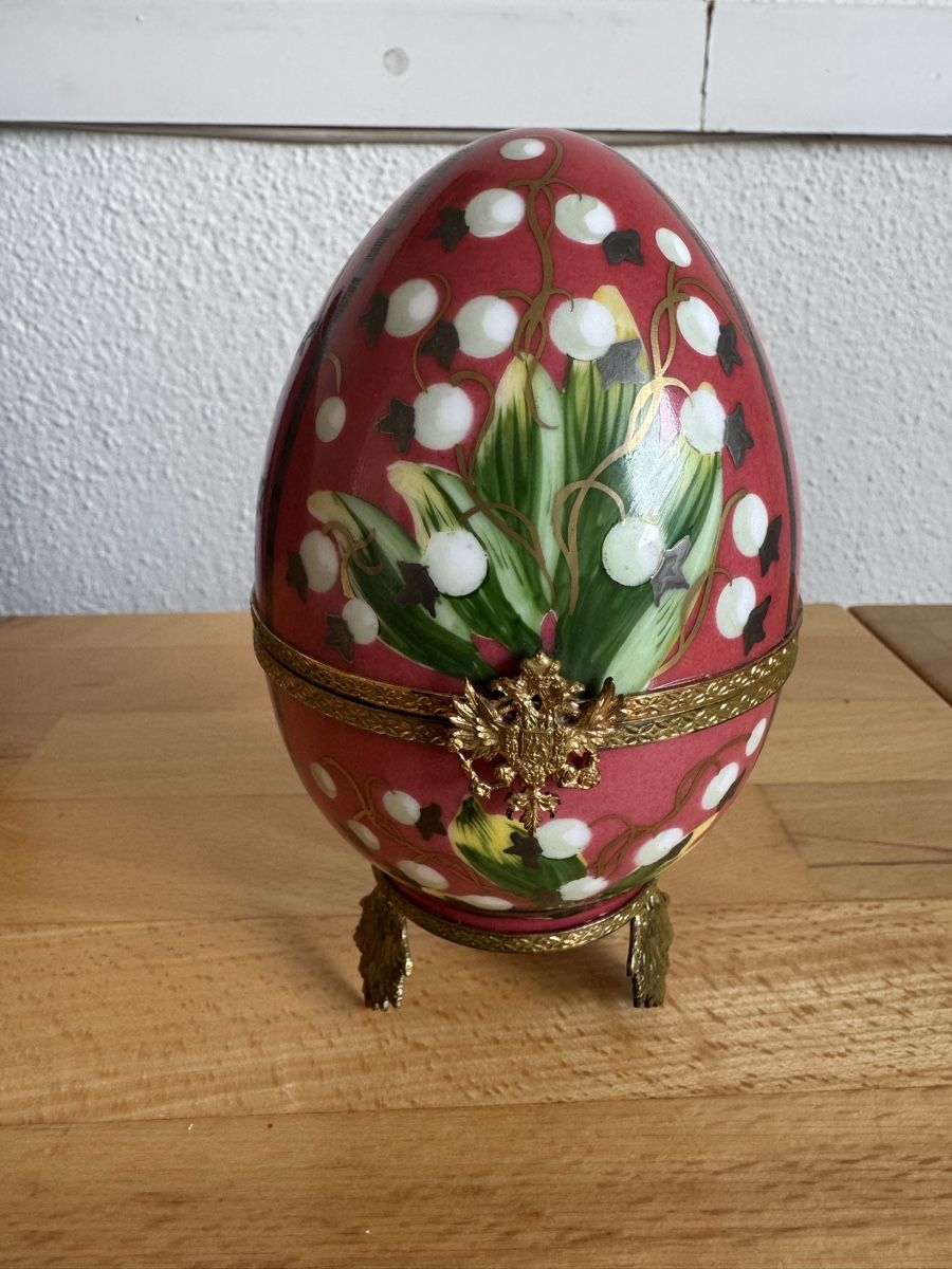 Sculture & Statue: Original Faberge silber Ei – Usato da Rheinfelden venduto da Duras 1