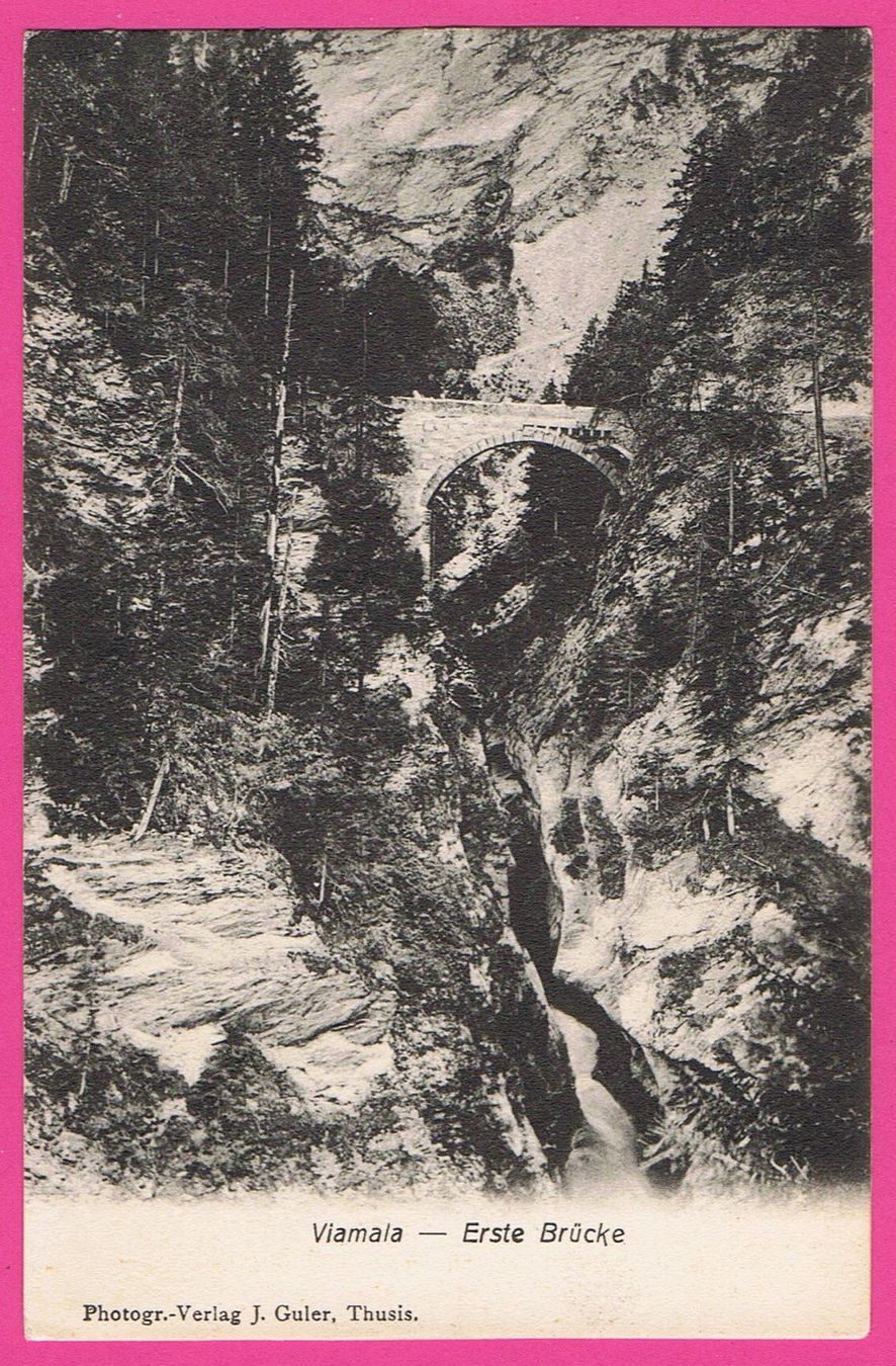 Cartoline postali: Viamala gel 1909 Erste Brücke – Usato da Einsiedeln venduto da dillie