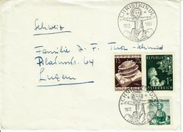 Christkindl Brief Österreich 1953