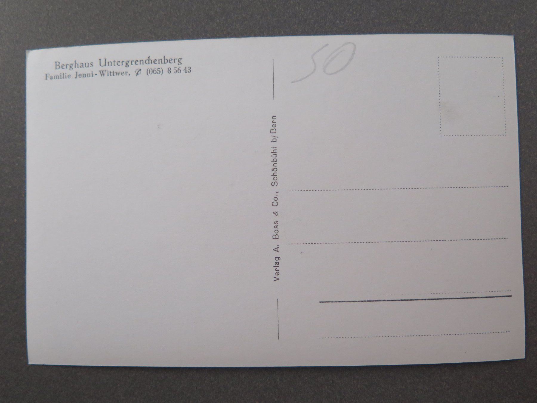 Cartoline postali: GRENCHEN - UNTERGRENCHENBERG - BERGHAUS UNTERGRENCHENBERG – Usato da Wittenbach venduto da lipasal 1