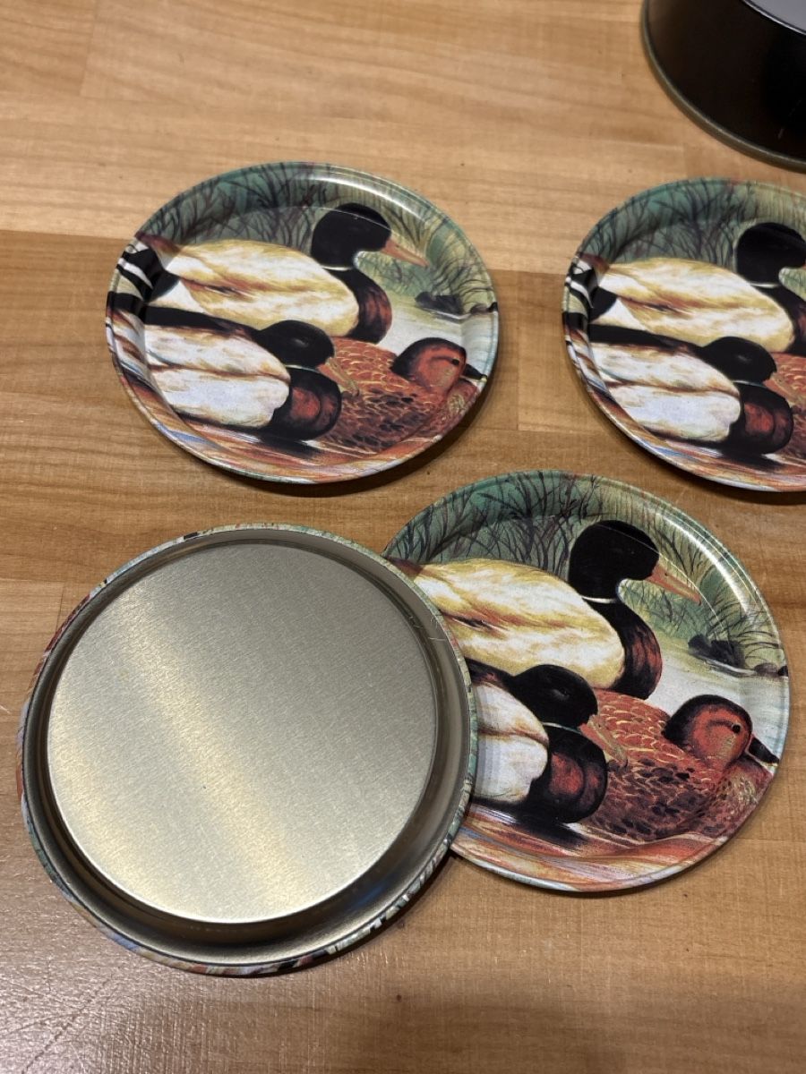 Sottobicchieri: glas Untersetzer Metall / Enten Motiv – Usato da Rümlang venduto da SchumBru10 1