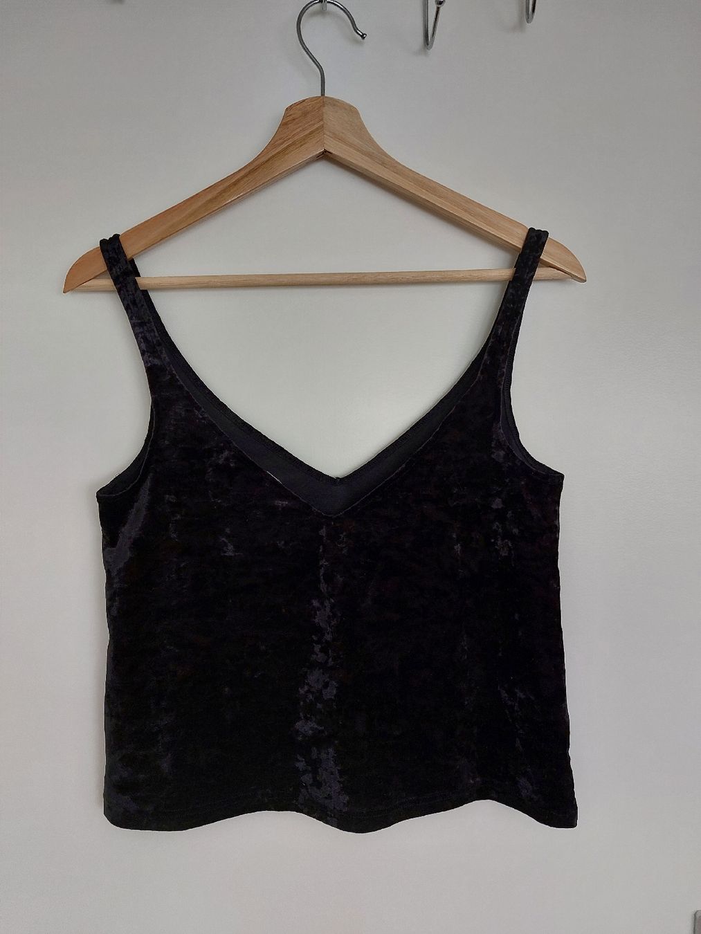 H&M Top: Top noir aspect velours H&M XS – Usato da Lausanne venduto da claire1401 2