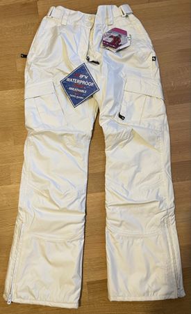 Parallel white waterproof ski trousers female S