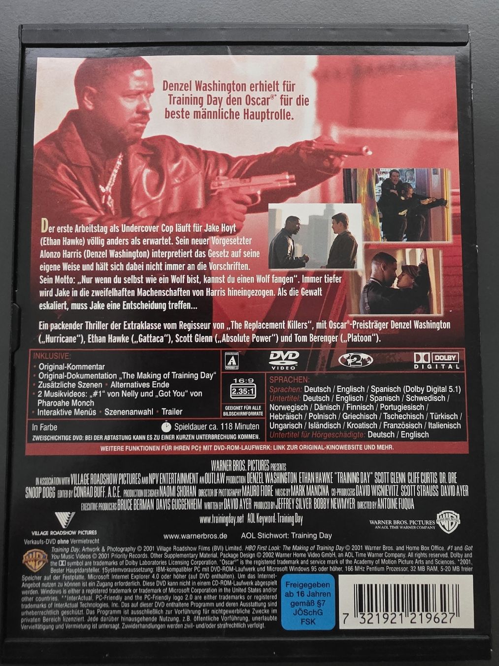 Alle DVDs: DVD Training Day mit Denzel Washington gebraucht – Gebraucht aus Zürich von P-editon 1