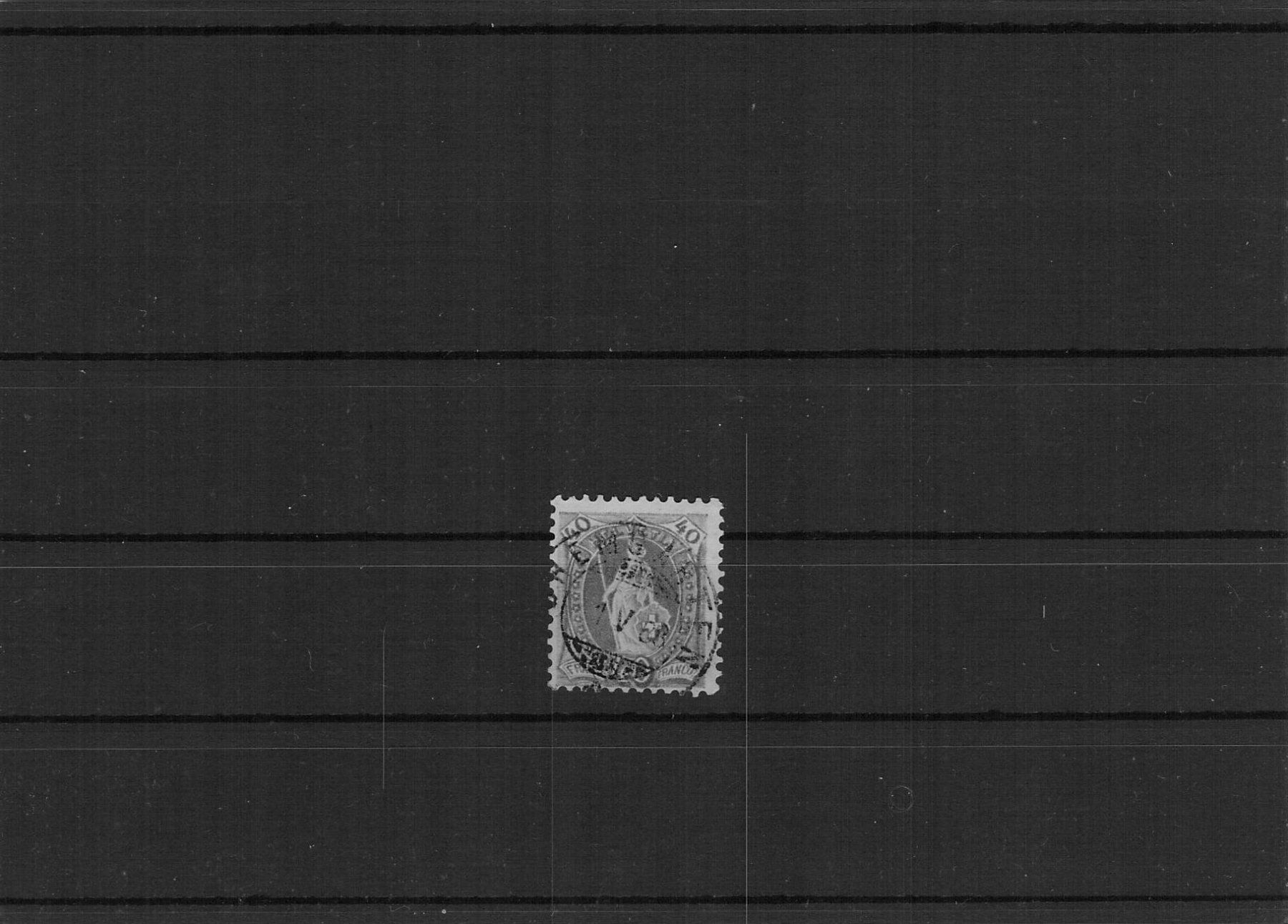 Tutti i francobolli: Sitzende Helvetia , SBK Nr. 69 A – Usato da Reichenburg venduto da Pipo-67