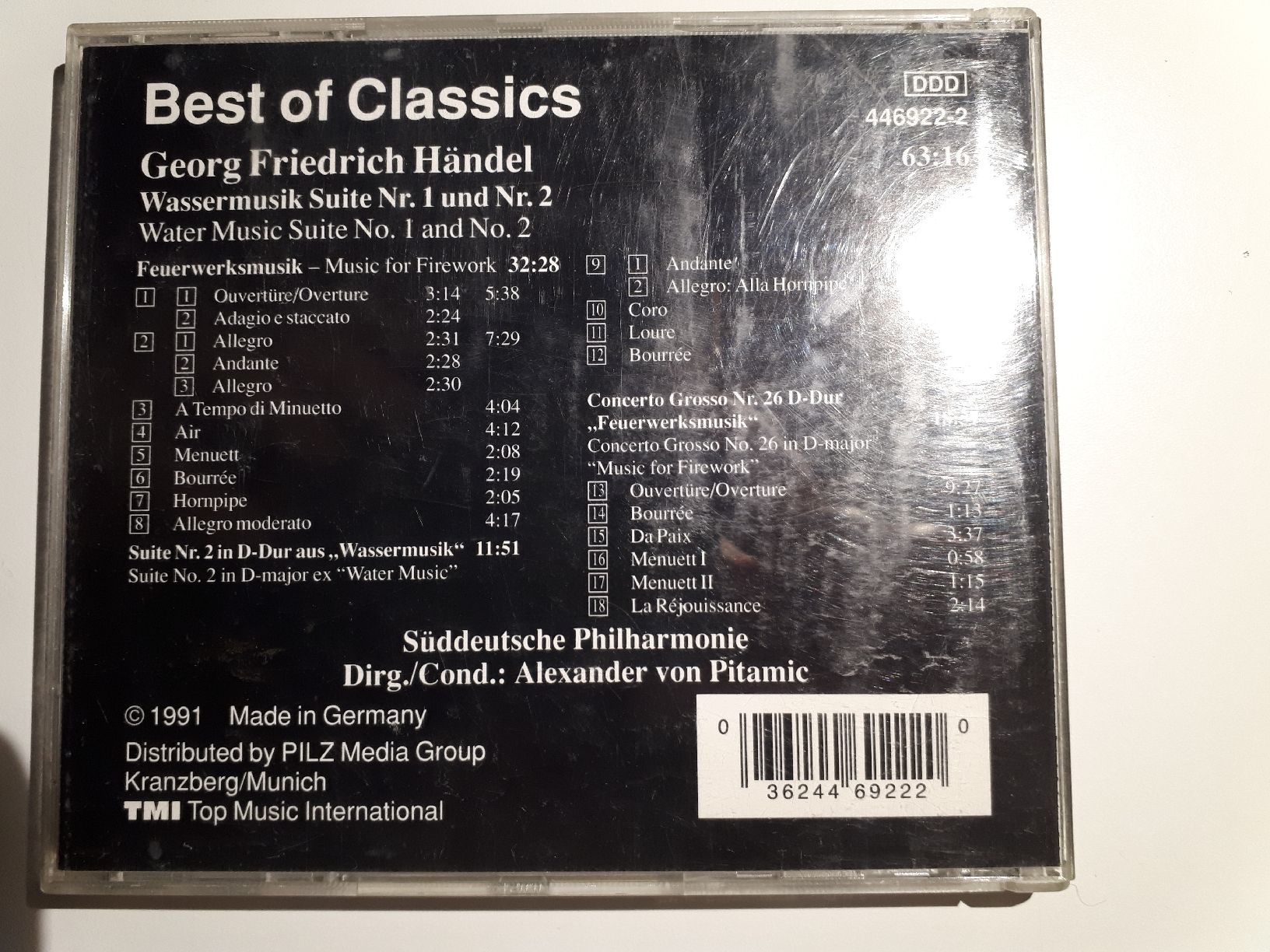CD: Händel: Wassermusik & Feuerwerksmusik – Usato da Dietikon venduto da Buchantiqdietikon 1
