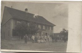 LANDWIRTSCHAFT/METZGEREI/FUHRWERK 1910 Rest. Ochsen ZH/AG?