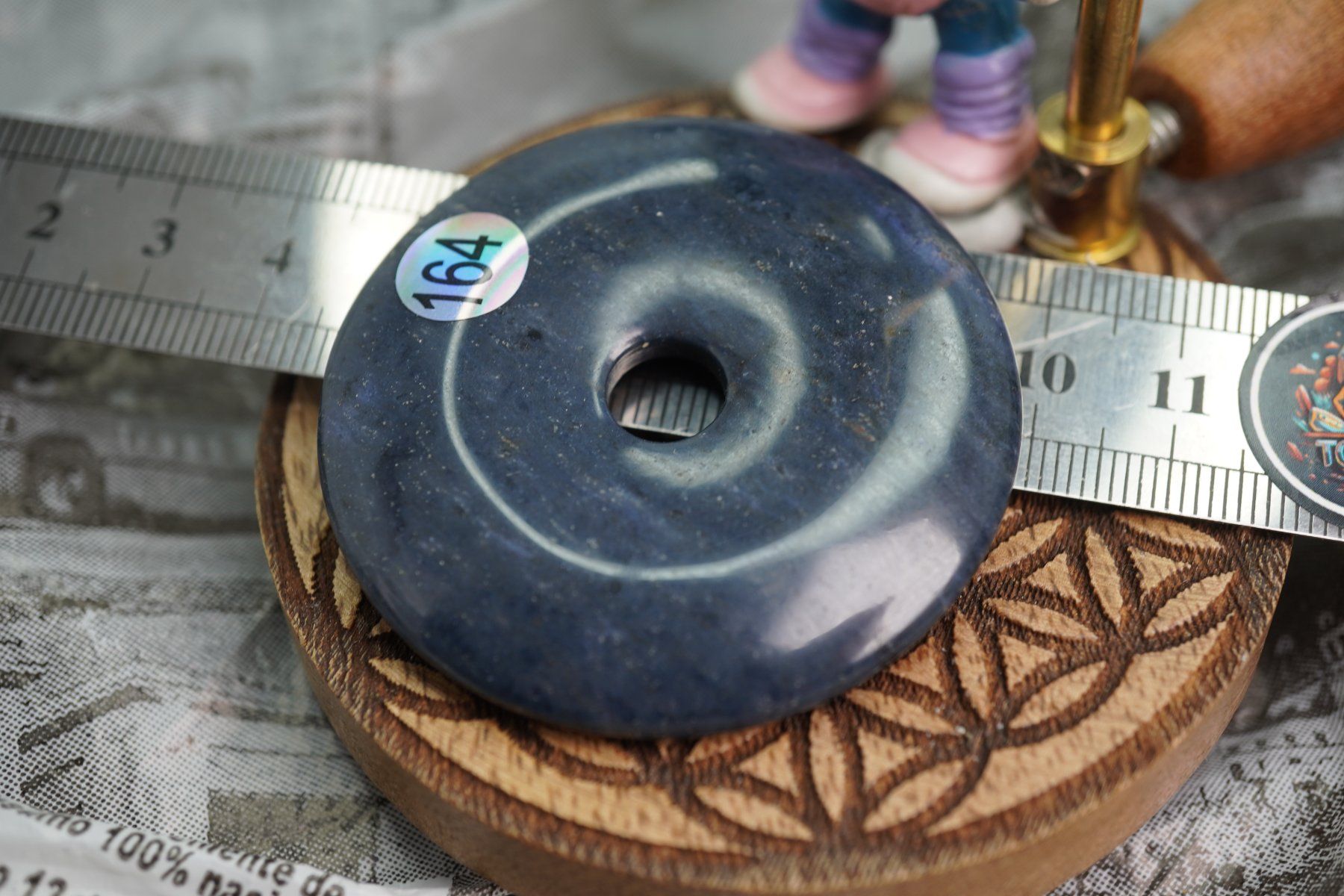 Minerali & Pietre curative: Dumortierit   Pi  Scheibe  ca50mm    ab  1.-     Räumung – Nuovo e nell'imballaggio originale da Eschenbach SG venduto da topstone 3