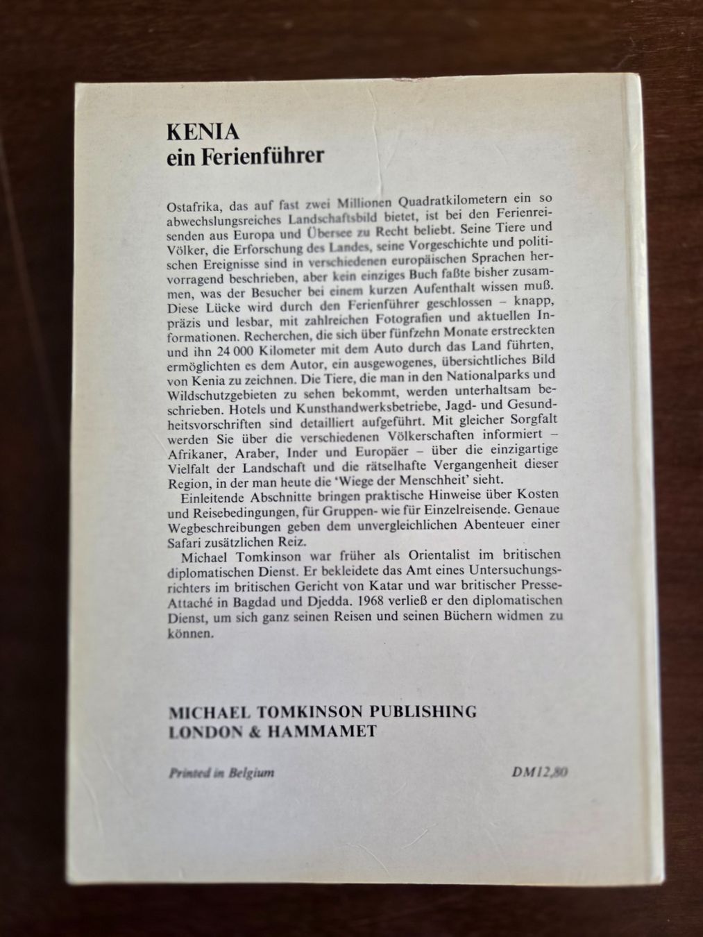 Libri: Kenia ein Ferienführer Tomkinson 1976 Afrika – Usato da Aldesago venduto da lusuardi 1