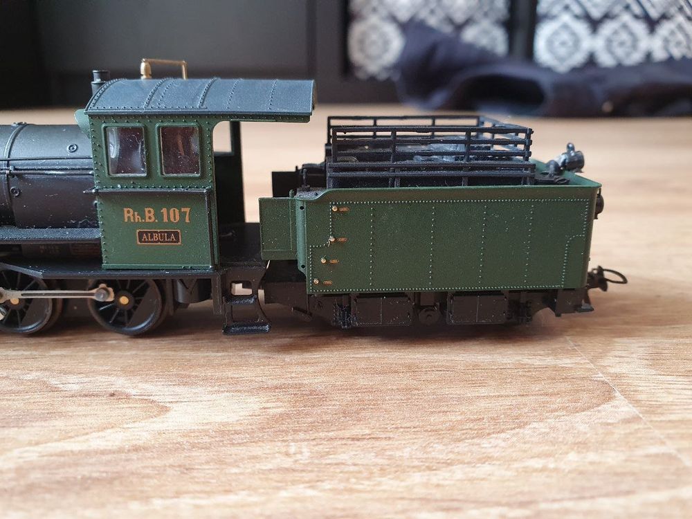 Locomotive Vapeur Miniature STL-Models – RhB 107 G 4/5 – Échelle 1:87 Voie étroite – Occasion