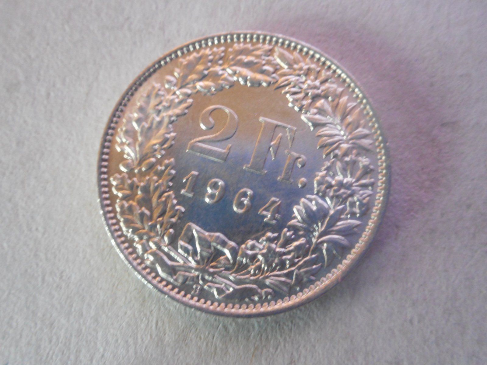 Tutti le monete: 2 Fr. 1964 silber  unz/stgl – Nuovo (secondo la descrizione) da Kriegstetten venduto da pizlad2010 2