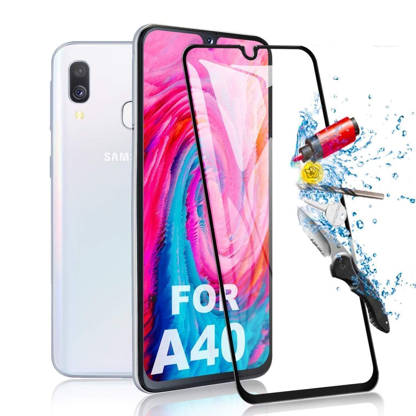 Covers & Schutzfolien: Samsung Galaxy A40 Panzerglas Schutzglas FULL DISPLAY GLAS – Neu und originalverpackt aus Volketswil von coverandmore 3