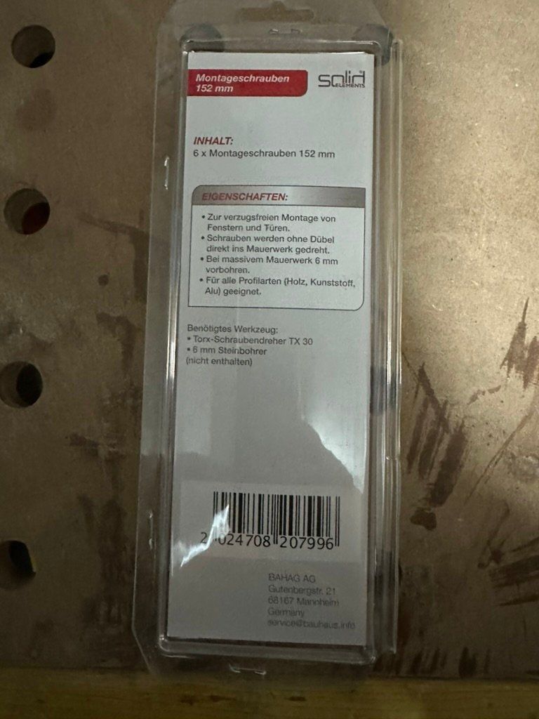 Ancore: 6 Montageschrauben, Solid Elements Länge 152mm – Nuovo e nell'imballaggio originale da Courgevaux venduto da Raumundlicht 1