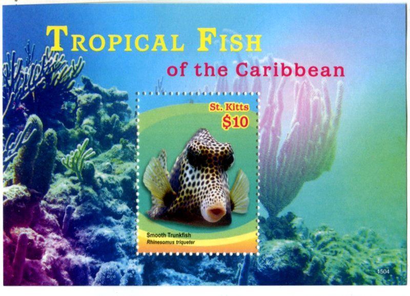 Alle Briefmarken: Block "Fische". St. Kitts. – Neu und originalverpackt aus Basel von Butsch5