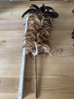 Staubwedel Feder natur-farben, aus echten Hahnfedern  (55cm)