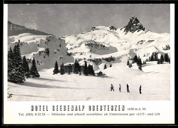 Cartoline postali: Oberterzen, Hotel Seebenalp, Winterlands – Usato da Berlin venduto da bartko-reher