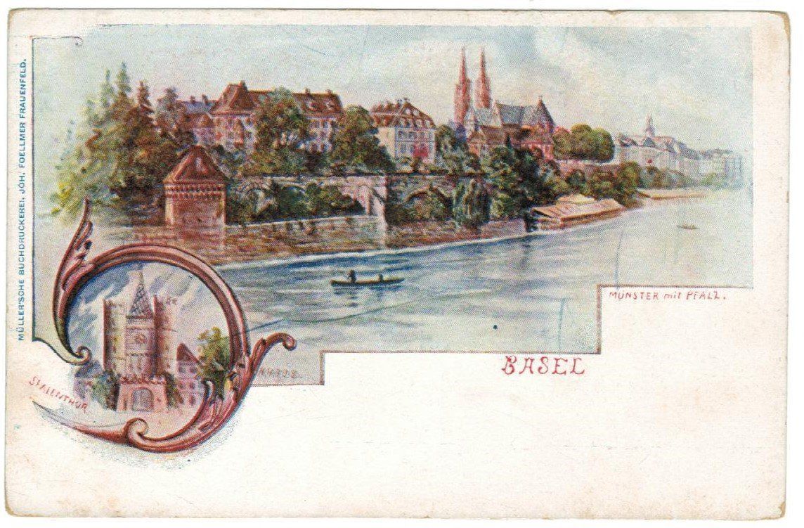 Ansichtskarten: AK Basel Münster mit Pfalz – Gebraucht aus Zürich von Tolima194