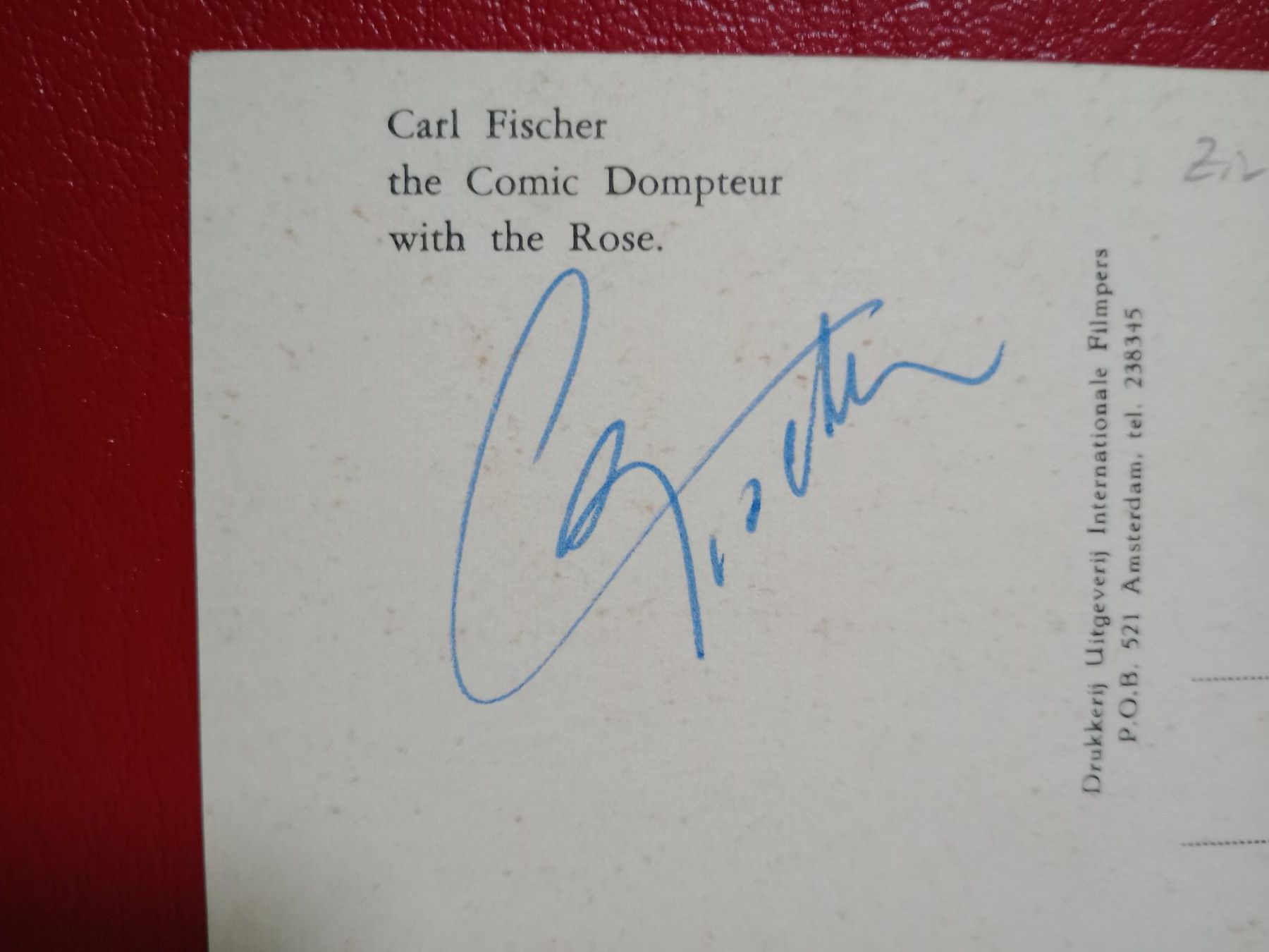 Ansichtskarten: AK Carl Fischer Comic Dompteur mit Original Autogramm – Gebraucht aus Küttigen von Melisch1000 1