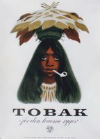 TOBAK SMOKING BLACK BEAUTY 1955 - Original Plakat