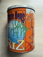 Uncle Ben's Riz Dose Metall Orange mit Motiv vintage
