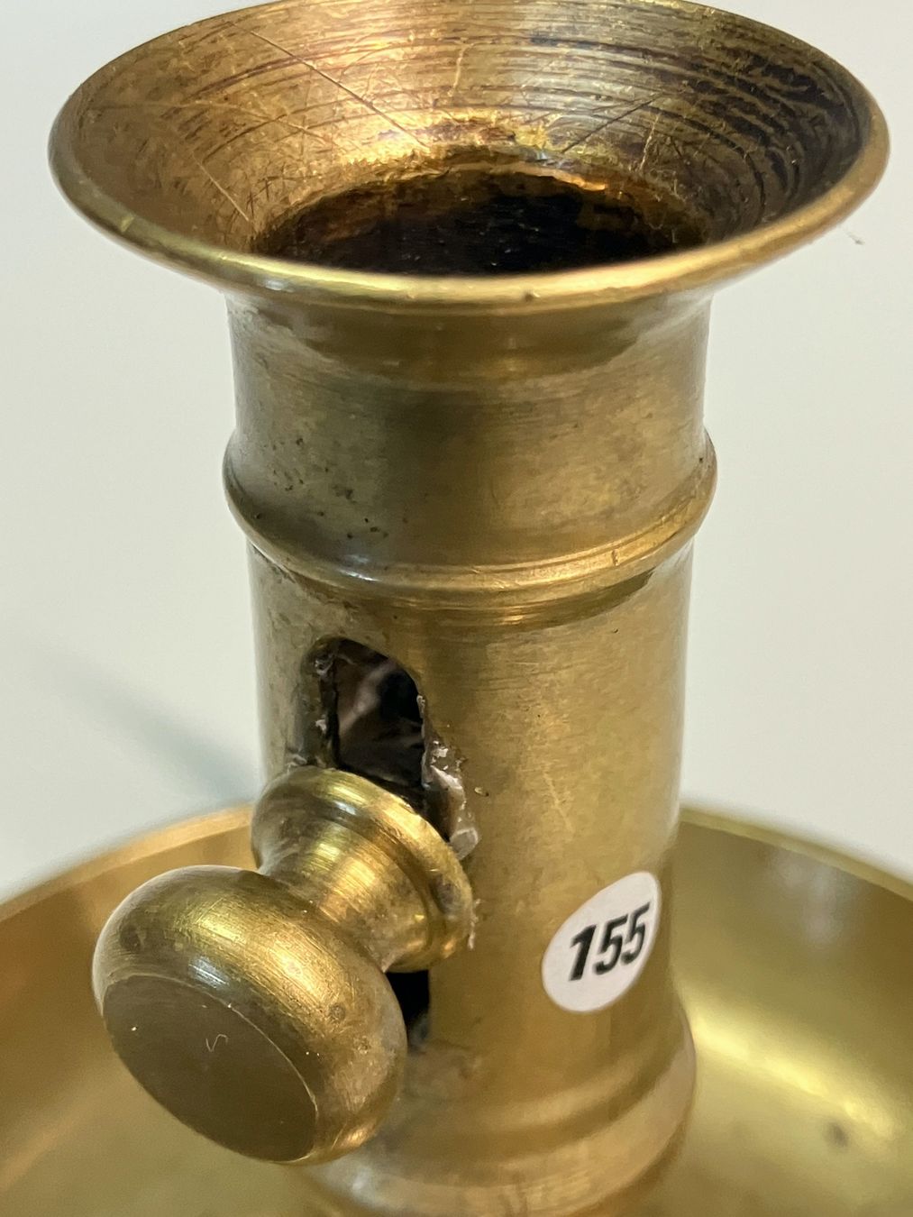 Portacandele: Kerzenleuchter Handleuchter mit Tropfschale Messing – Usato da Horw venduto da luzernicus 2